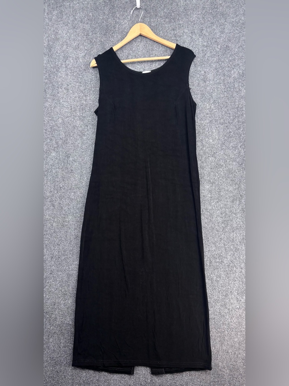 VTG R&M Richards Black Liquid Knit Whimsigoth Witchycore Maxi Dress Women’s 14